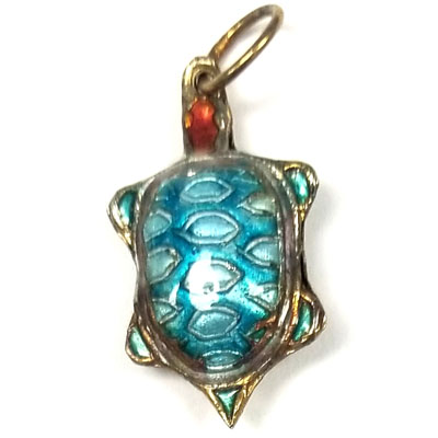 ENAMEL TURTLE 16x27MM TURQUOISE